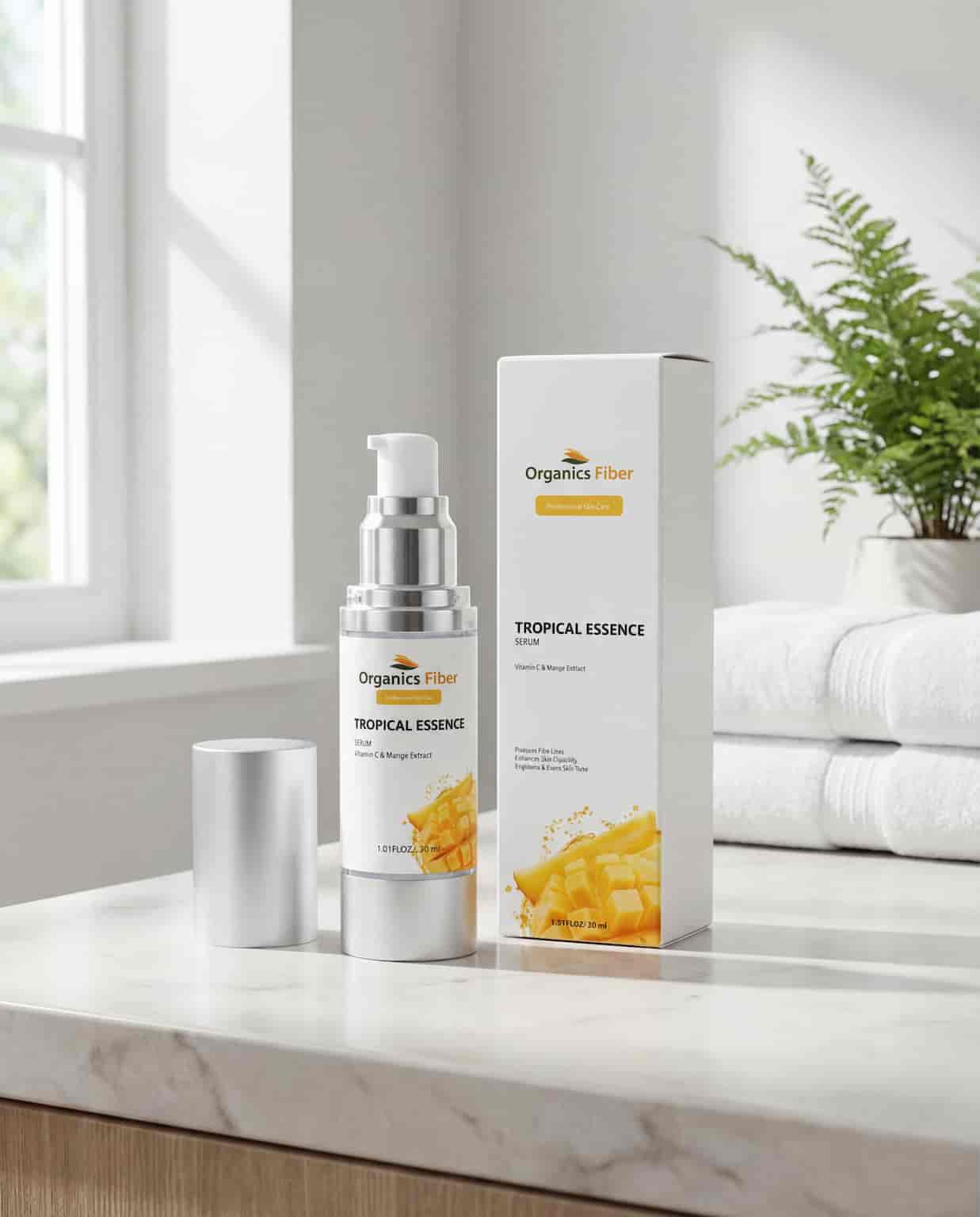 Tropical Essence Serum with Mango and Vitamin C - OrganicsFiber